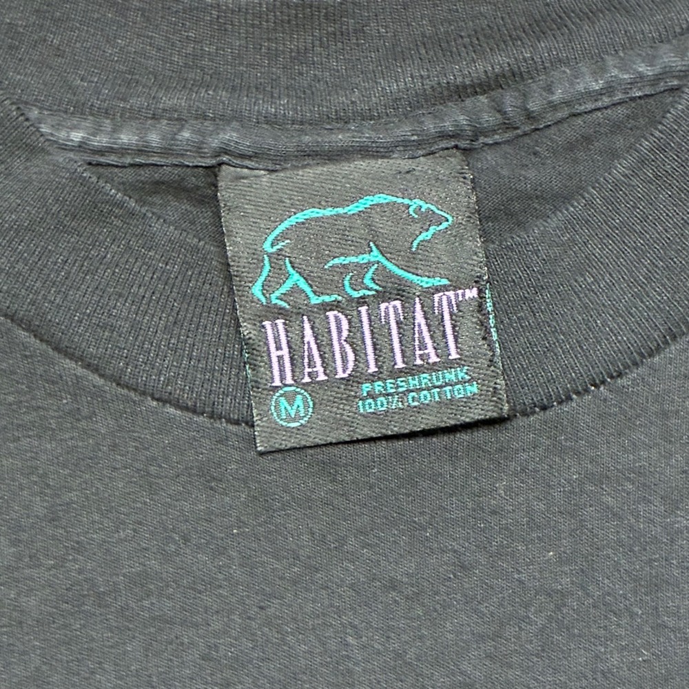 Vintage 90s Habitat West Virginia T Shirt Sz M AOP Native Wildlife Single Stitch - Picture 3 of 6